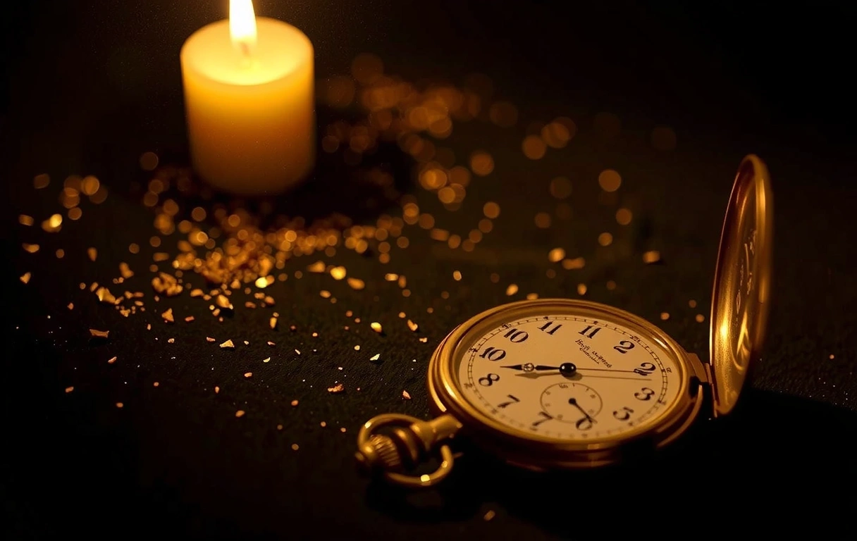 Abstract visualization of time and gold